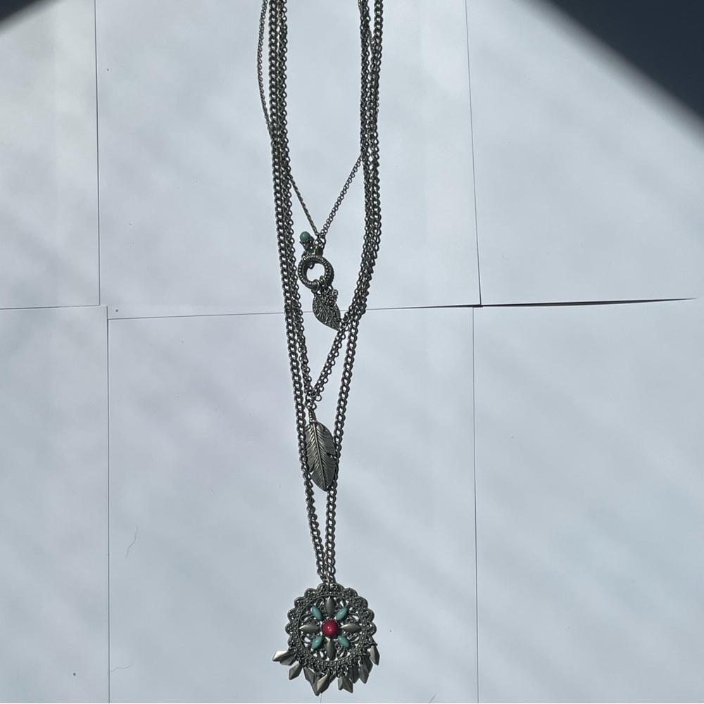Layered Boho Charm Necklace Set